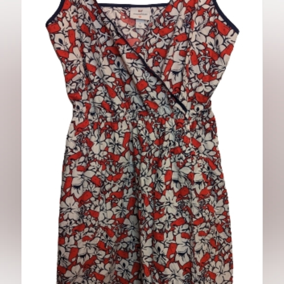 EUC Vineyard Vines for Target floral mini dress adjustable thin tank straps ruch - Picture 7 of 10